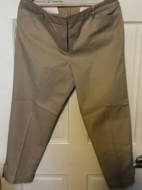 Talbots Womens Khaki Perfect Crop Pants